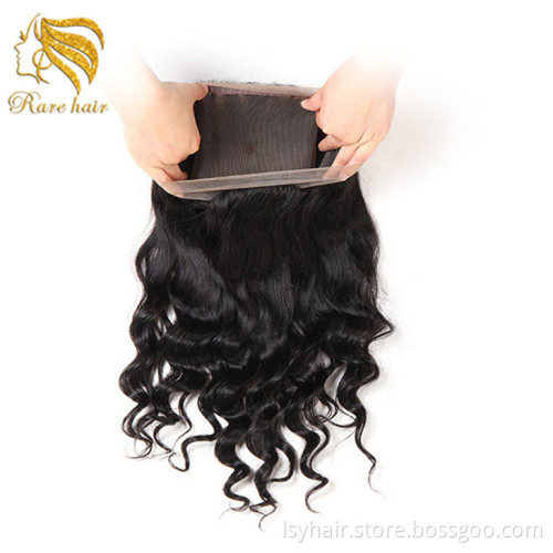 Super Hot Factory Wholesale Pre Plucked 360 Lace Frontal Closure with Natural Hairline 100% Human Hair